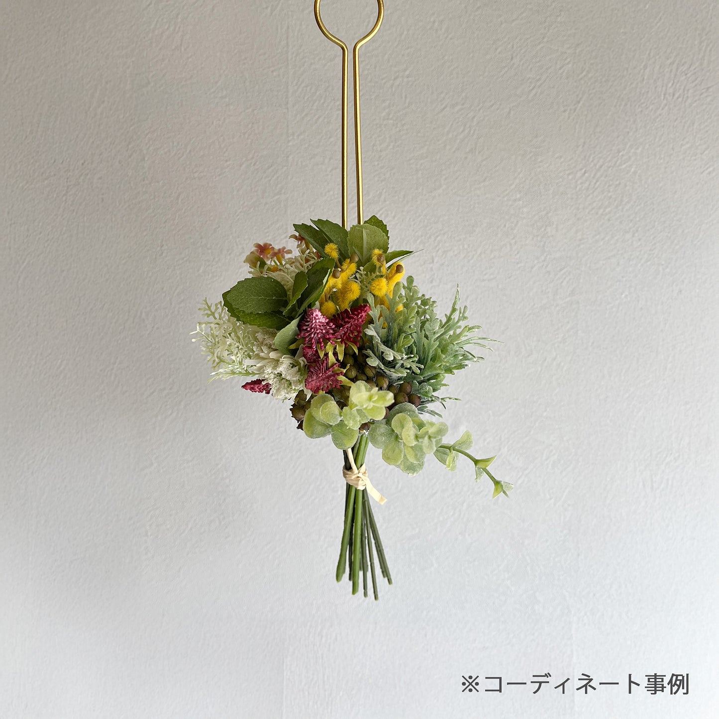 【造花】ミックスフラワーブーケ レッド