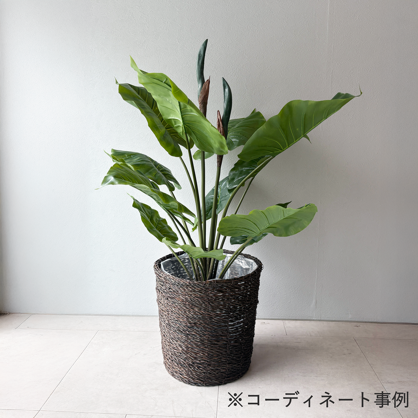 【大型鉢】バンブーバスケット 高さ32cm