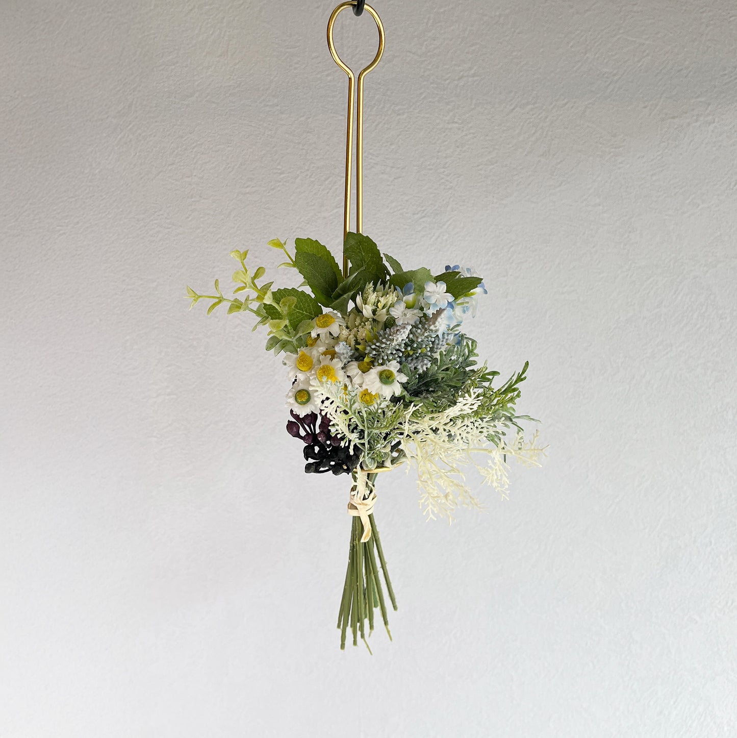 ミックスフラワーブーケ ブルーデザイン