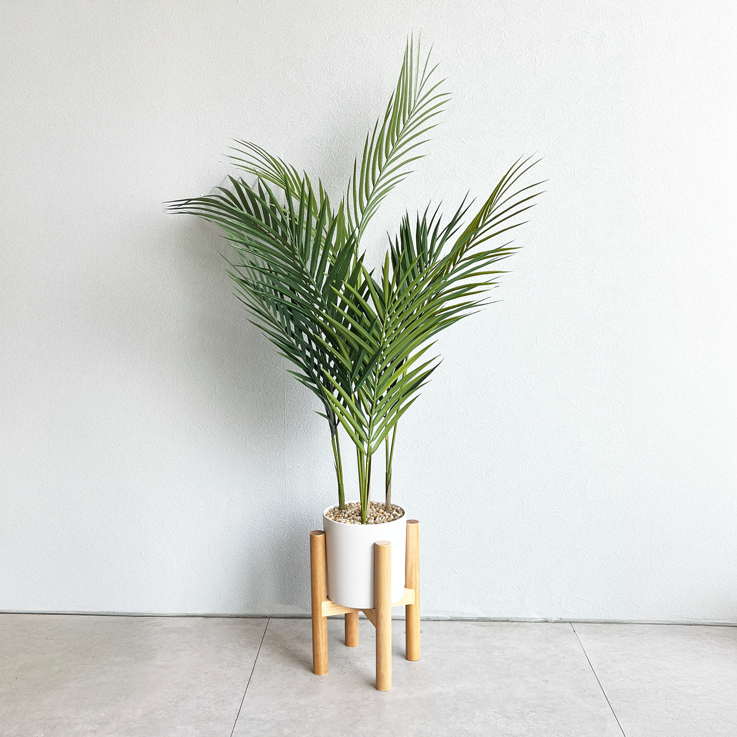 【フェイクグリーン】アレカヤシ ナチュラルウッドスタンド