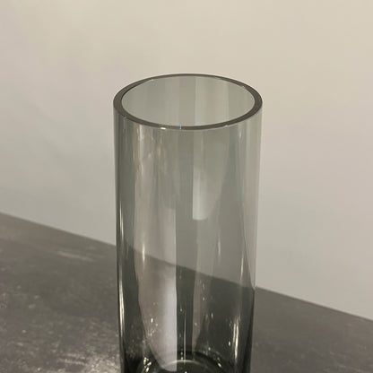 【花瓶】墨色ガラスベース  円すい型　高さ22cm
