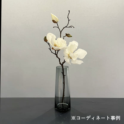 【花瓶】墨色ガラスベース  円すい型　高さ22cm