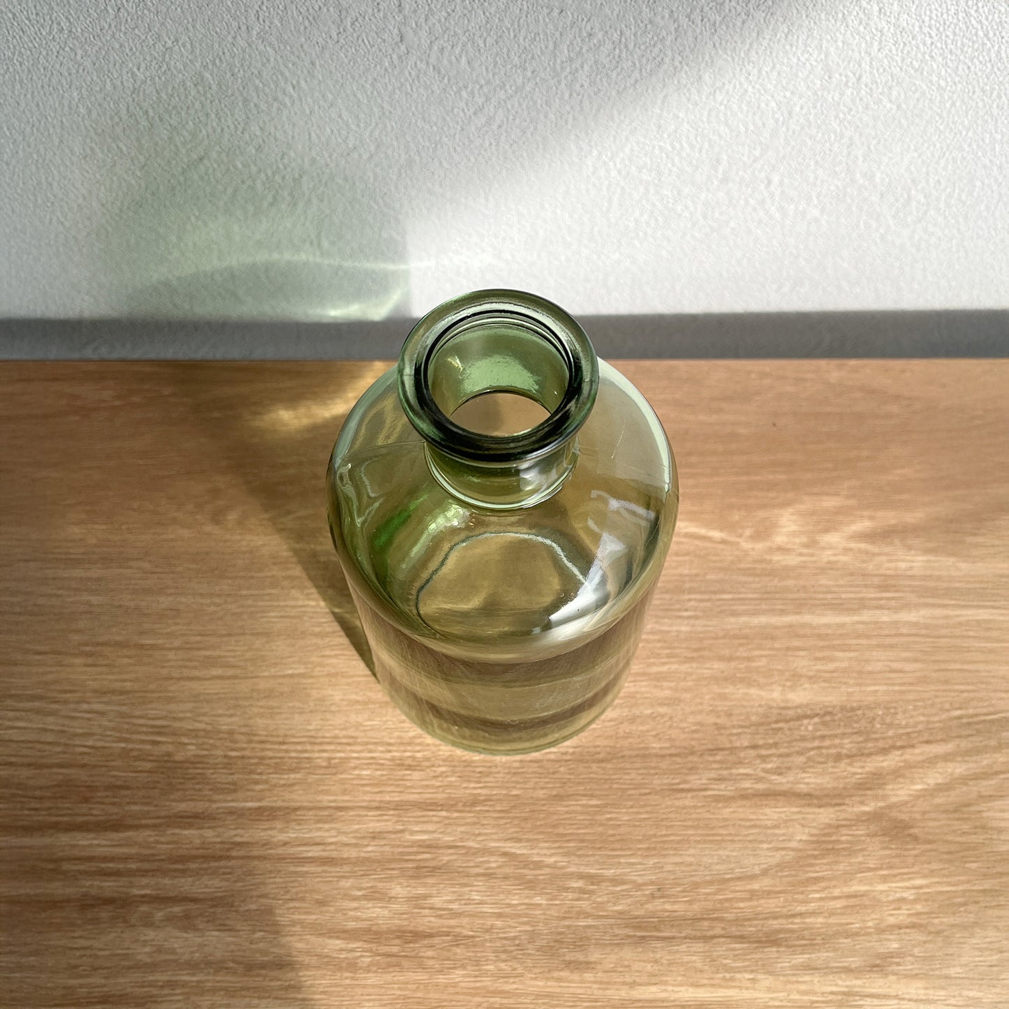 【造花】ドライナチュラル ＆ スモーキーグリーンガラス   Bouquet & Vaseセット