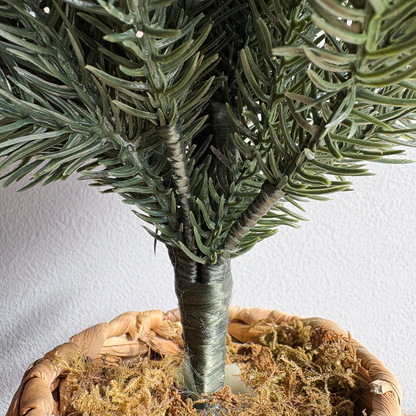 【フェイクグリーン】期間限定販売 クリスマスツリー ナチュラルバスケット 55cm - Christmas Tree