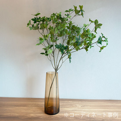 琥珀色ガラスベース　円すい型　高さ27cm事例１