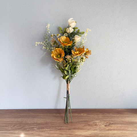 【造花】ボタニカルアネモネブーケ アンバー