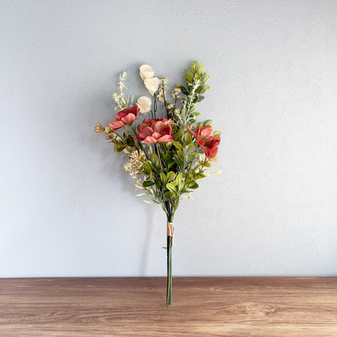 【造花】ボタニカルアネモネブーケ モーブレッド