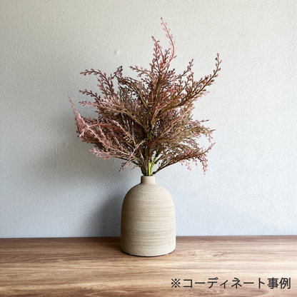 【花瓶】Coron Clay  高さ14cm  サンドベージュコーデ2