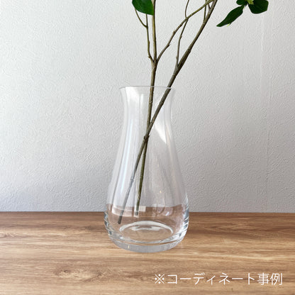 ガラス花瓶   しずく型   高さ25cm　枝投げ