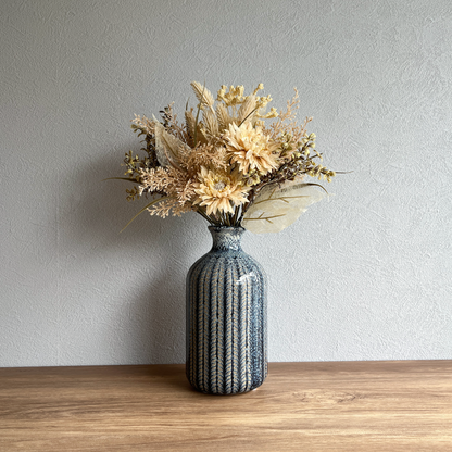 【造花】マルグリットアズール  Bouquet & Vaseセット1