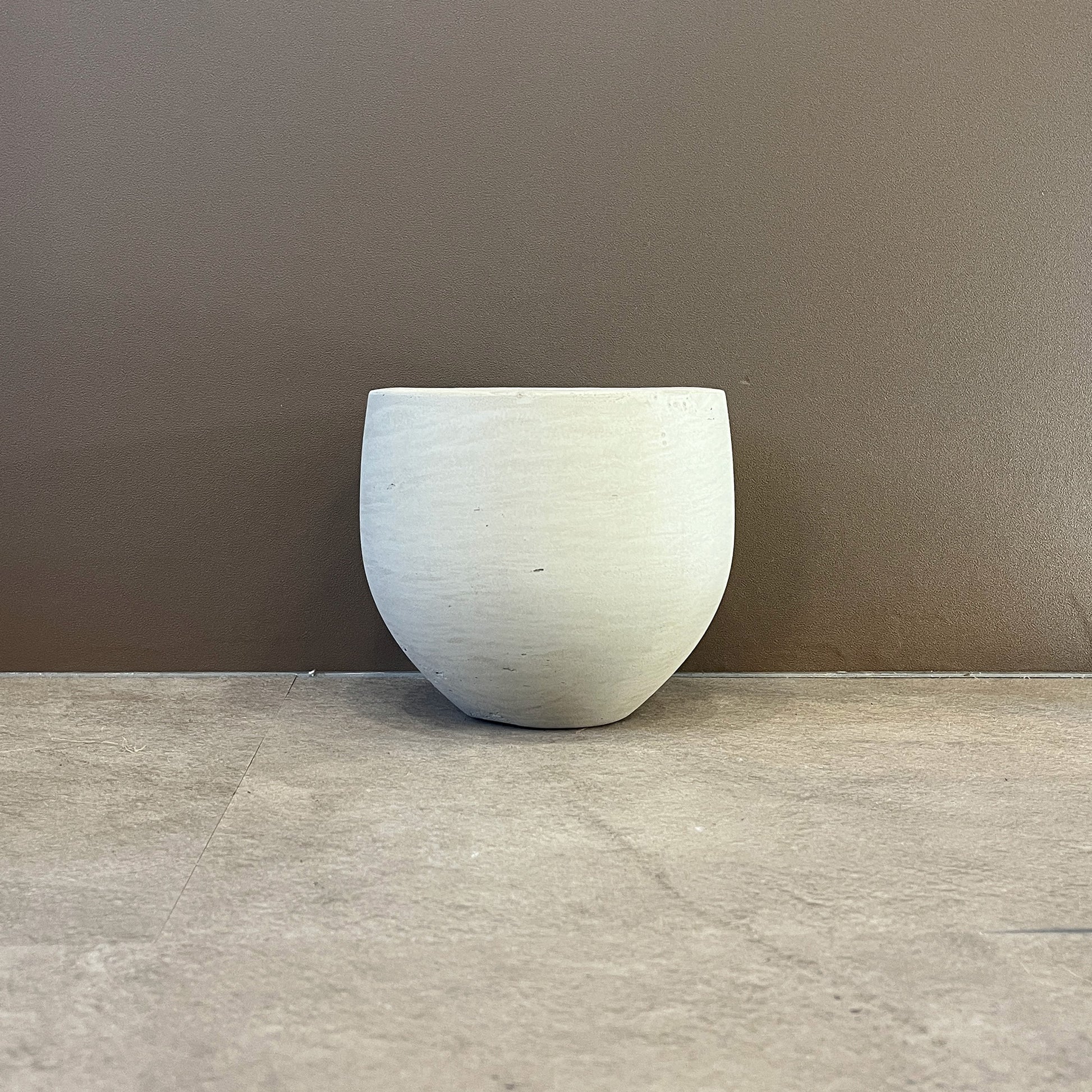 ラウンドストーンポット ミストグレー 1