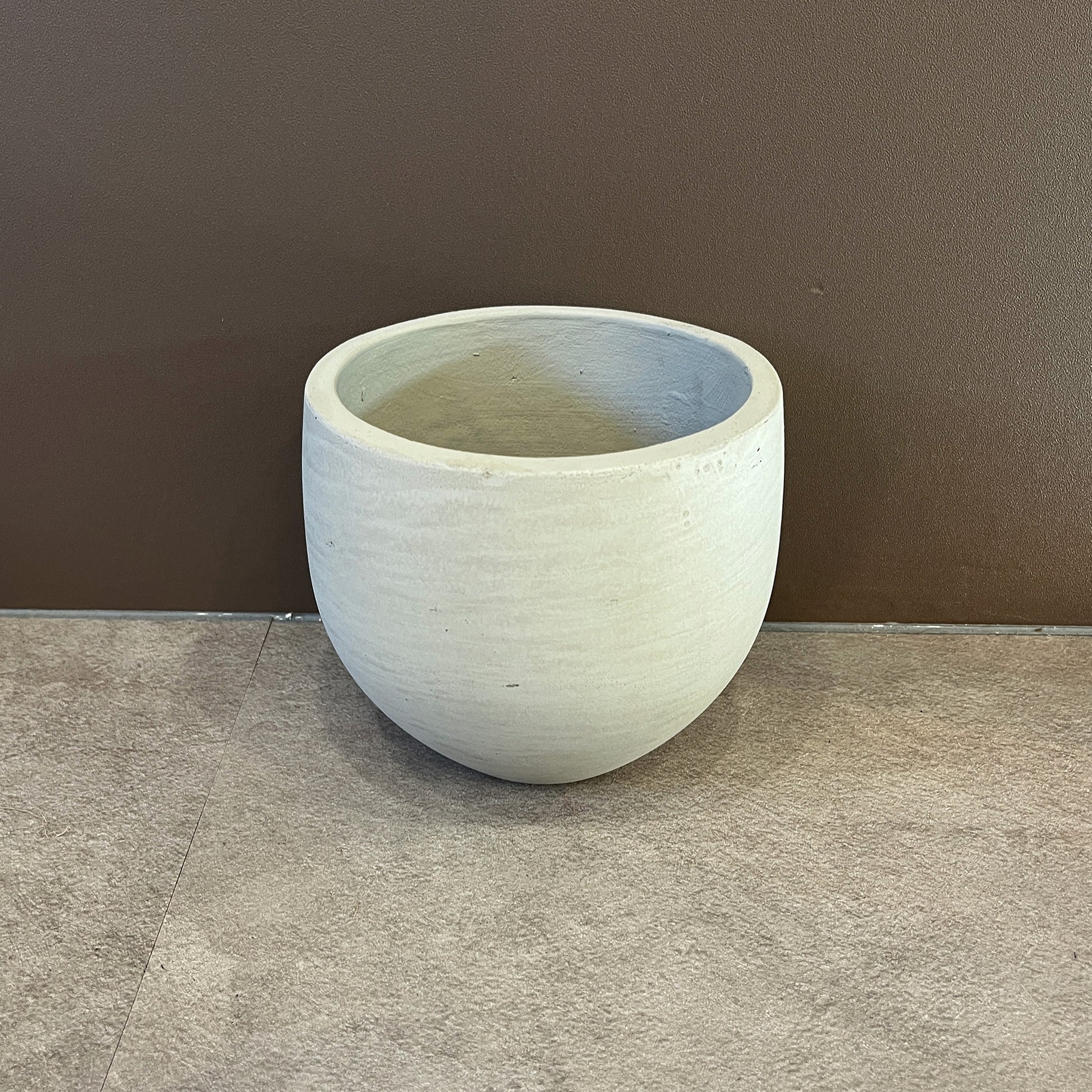 ラウンドストーンポット ミストグレー 2