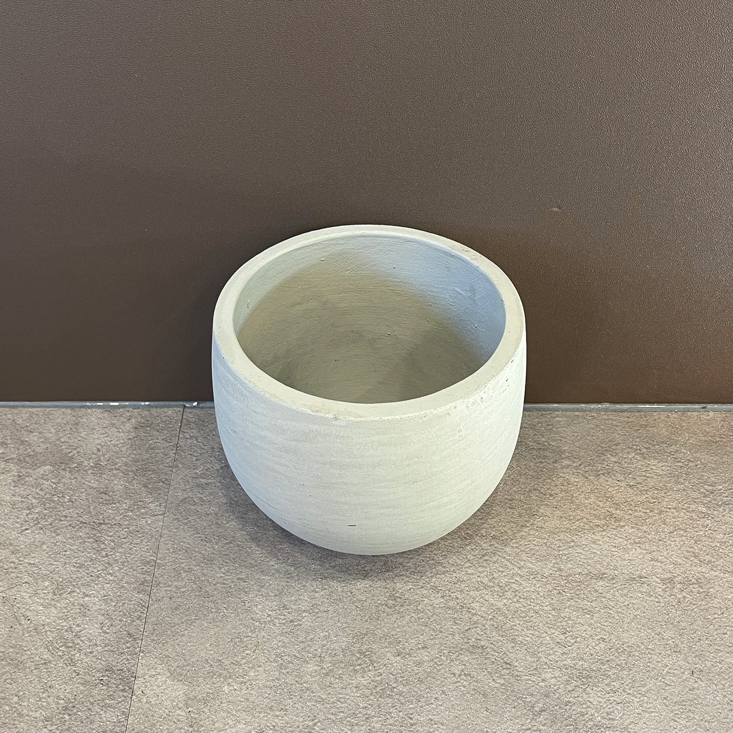 ラウンドストーンポット ミストグレー 3