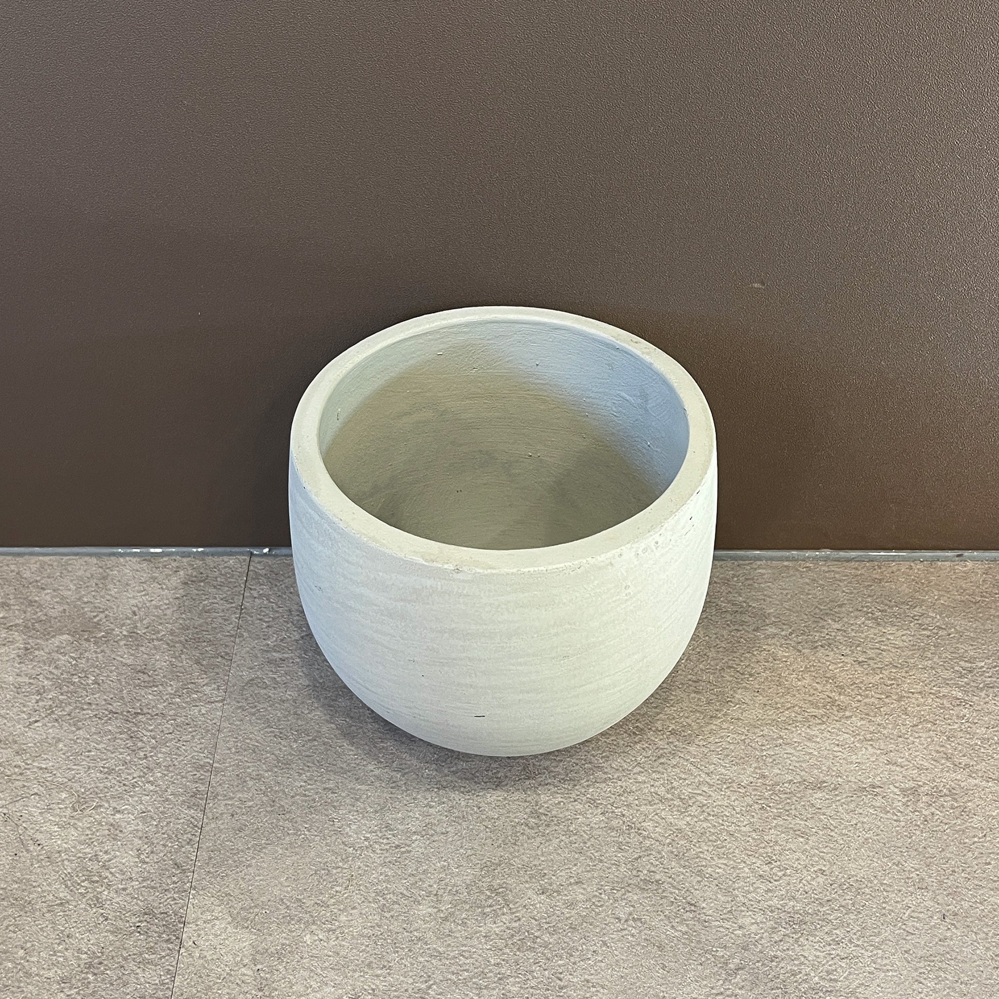 ラウンドストーンポット ミストグレー 3
