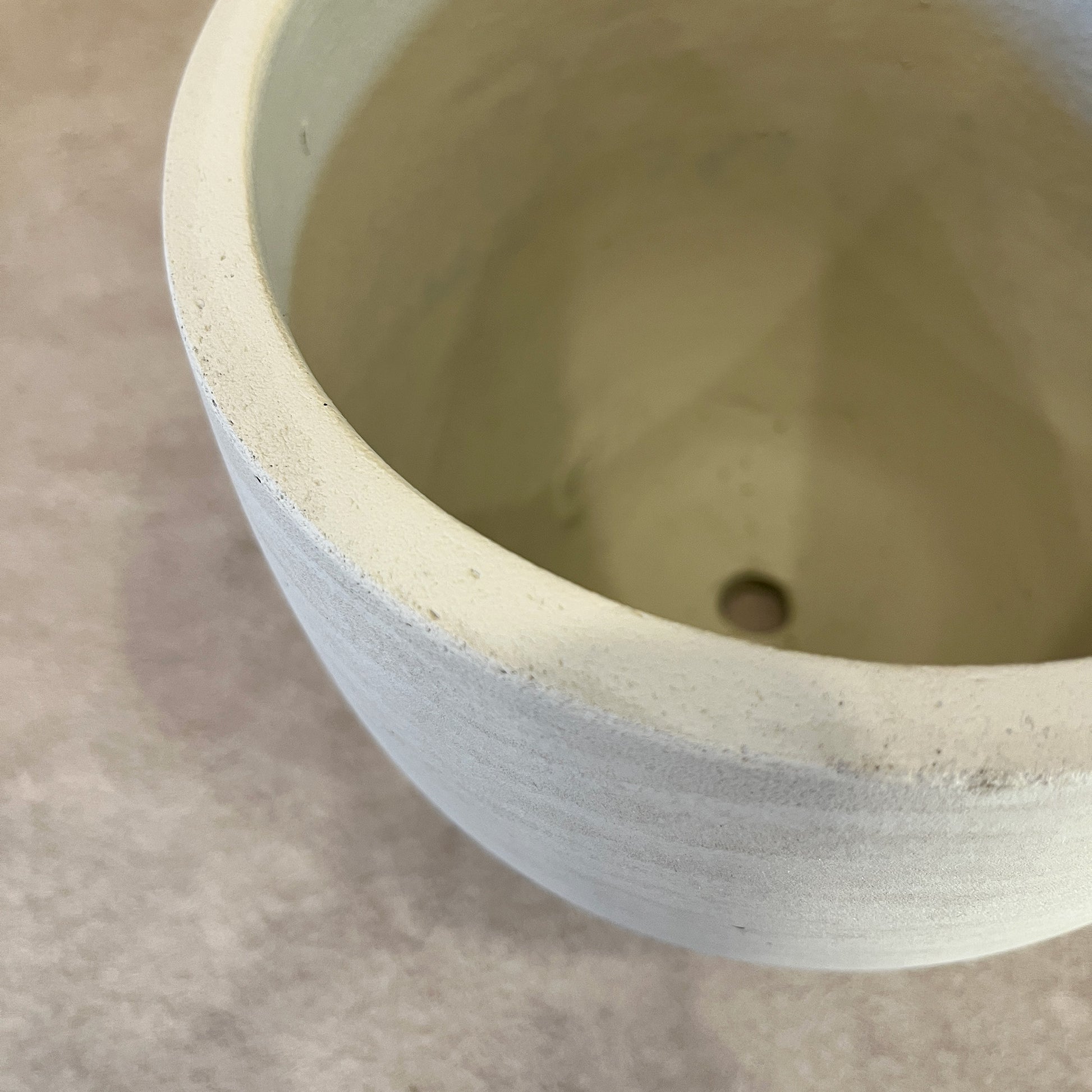 ラウンドストーンポット ミストグレー 6