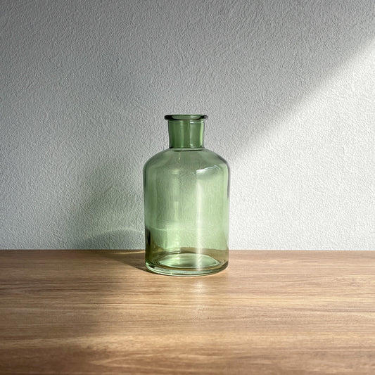 スモーキーグリーンガラスボトル プティ  高さ12.5cm 1